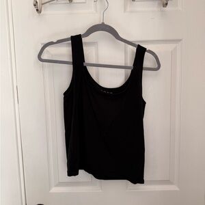 LOFT Black Fitted Sleeveless Tank Top
